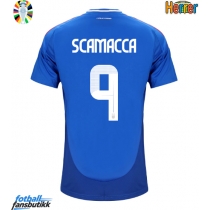 Italia Gianluca Scamacca #9 Hjemmedrakt EM 2024 Kortermet